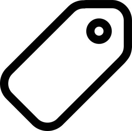 Black Price Tag Icon Design