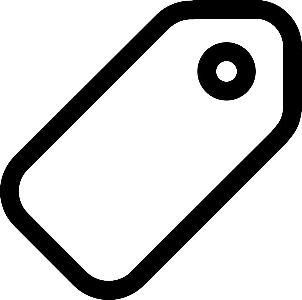 Black Price Tag Icon Design