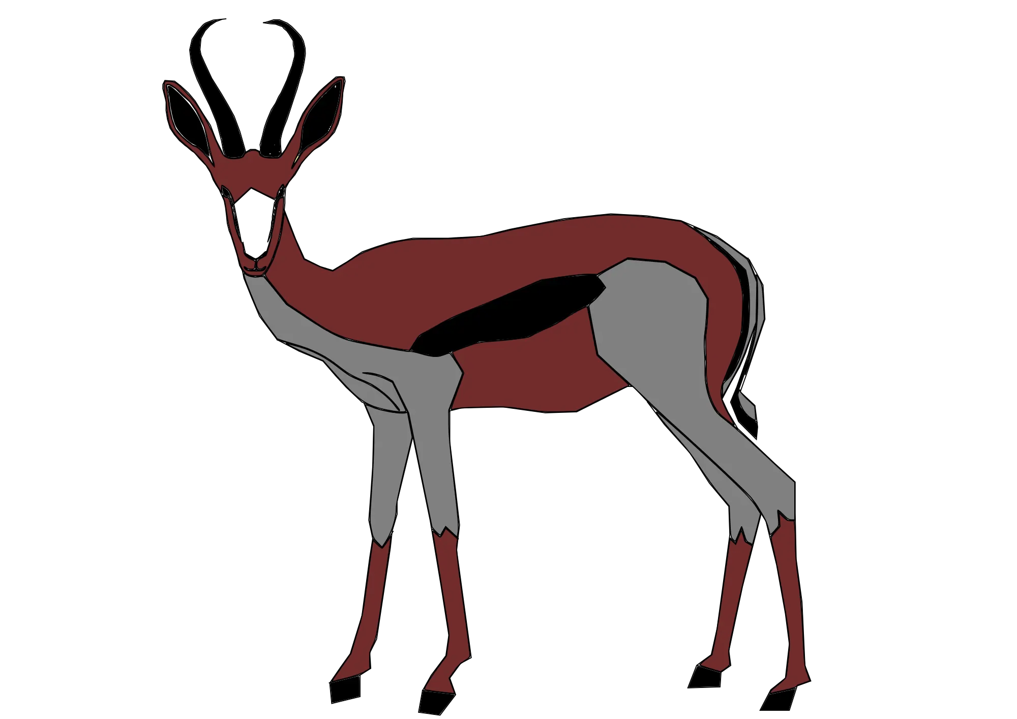 Graceful Horned Antelope in the Wild