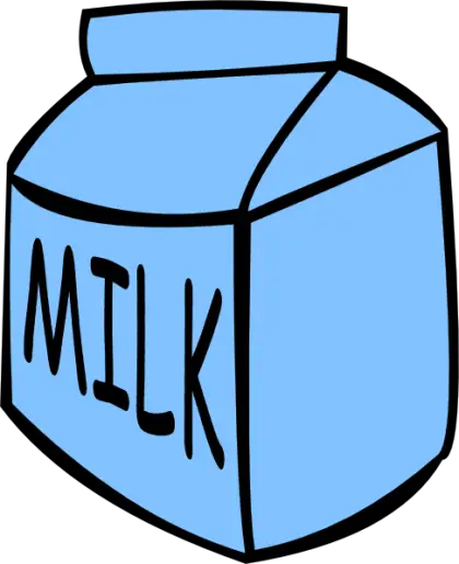 Blue Milk Carton Illustration