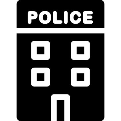 Black Police Station Icon