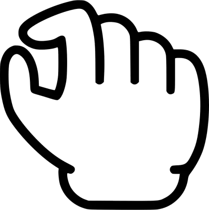 Minimalistic Hand Gesture Icon Design