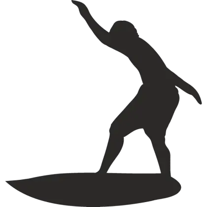 Surfer Silhouette on the Waves