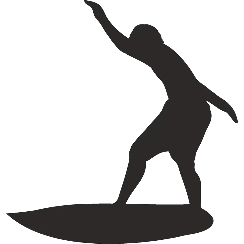 Surfer Silhouette on the Waves