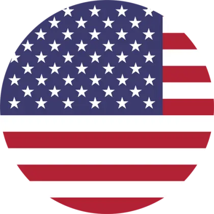 Circular USA Flag Illustration