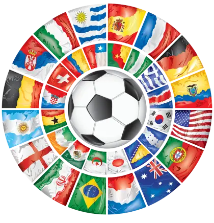 Soccer Ball with International Flags