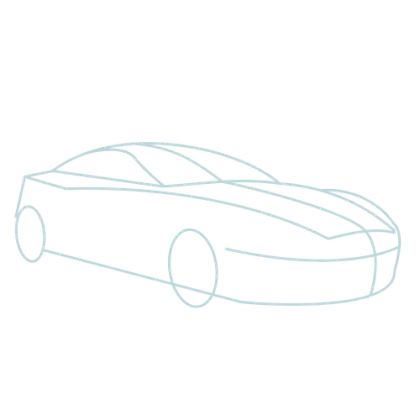 Minimalist Car Line Art Outline