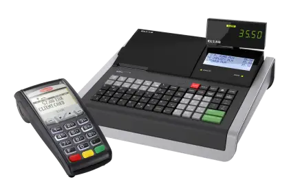 Cash Register and Card Reader Illustration