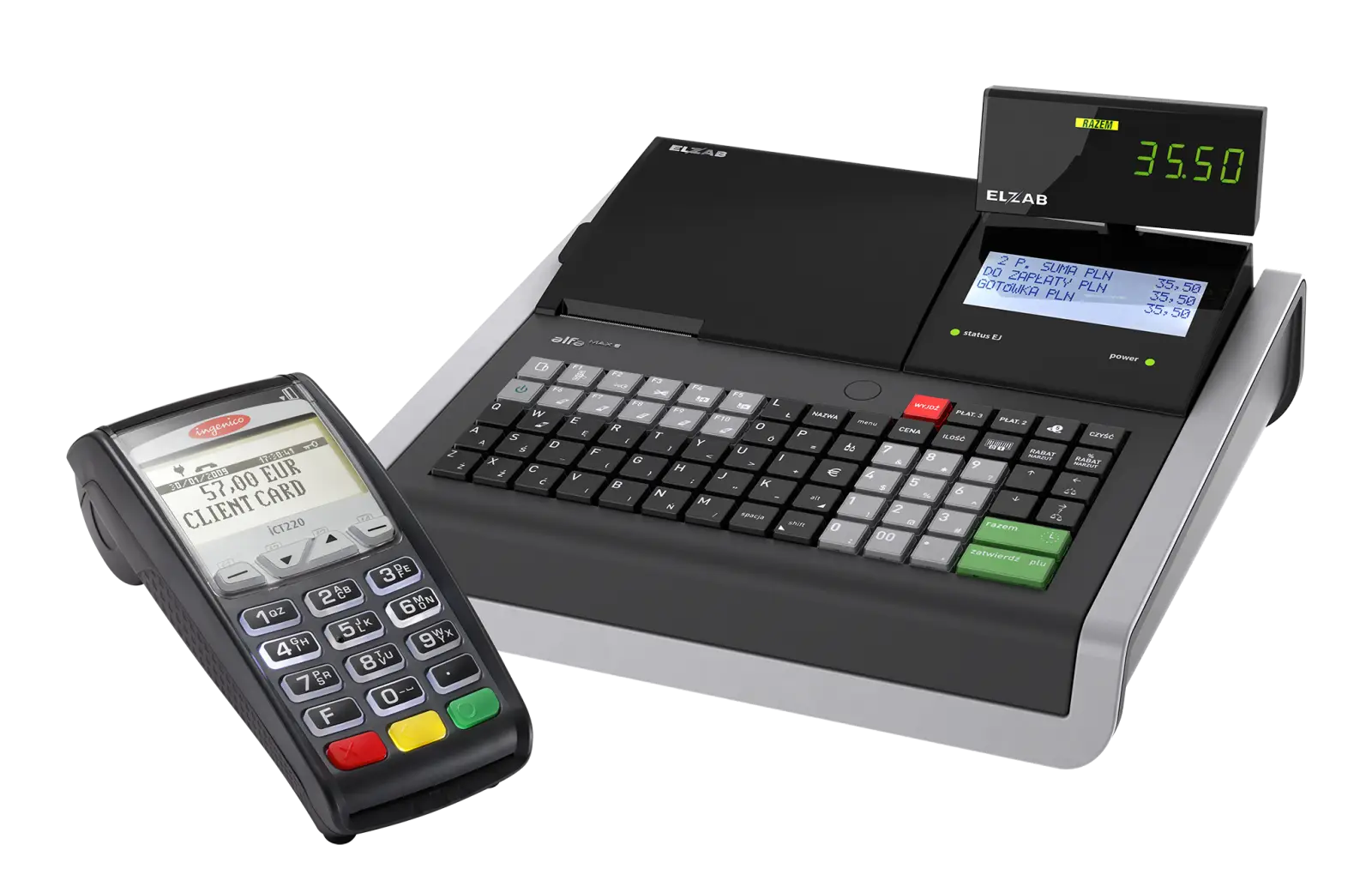 Cash Register and Card Reader Illustration