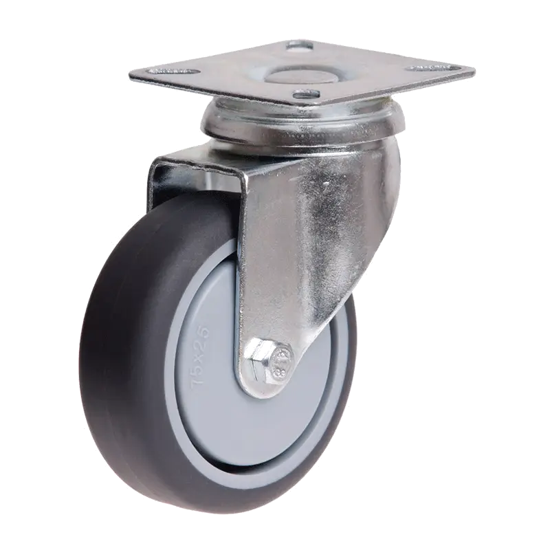 Metal and Rubber Caster Wheel