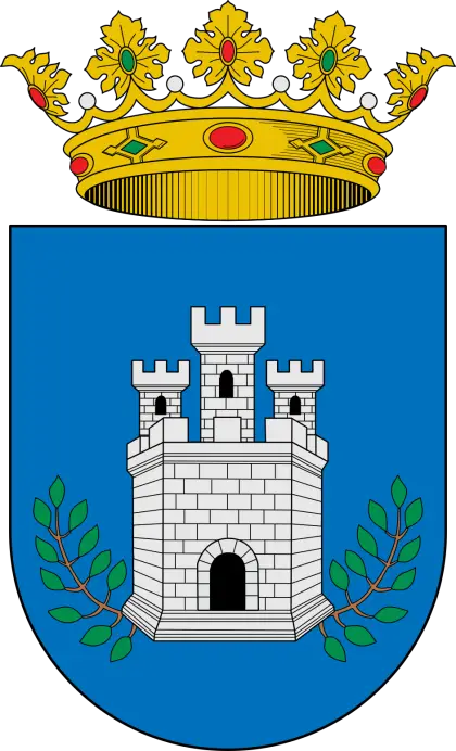 Blue Coat of Arms Featuring Castle Symbol