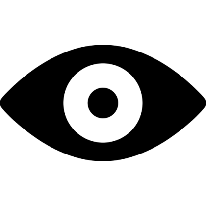 Black Eye Icon for Visibility Concept