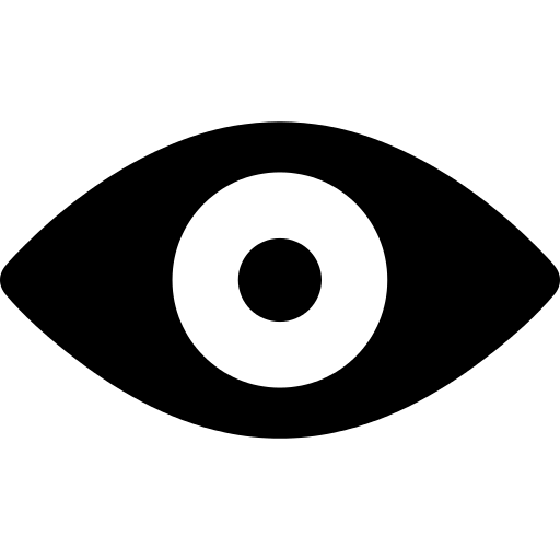 Black Eye Icon for Visibility Concept