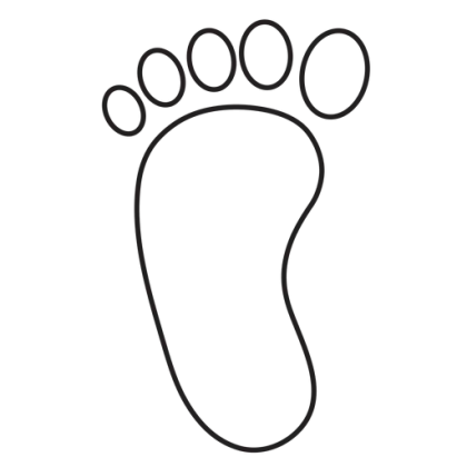 Human Footprint Outline Symbol