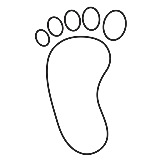 Human Footprint Outline Symbol