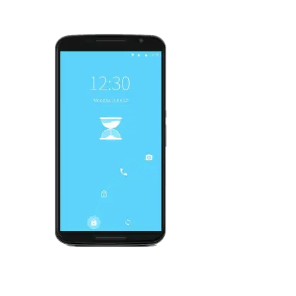 Modern Smartphone with Blue Screen