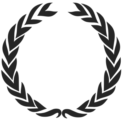 Black Laurel Wreath Representing Victory and Excellence