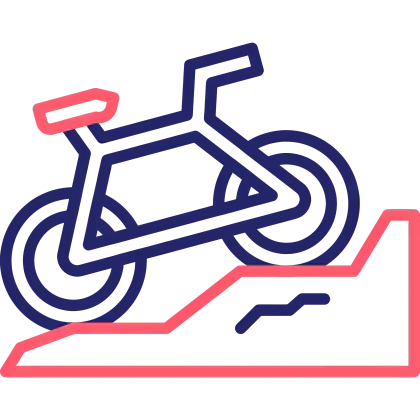 Bicycle on Ramp Icon