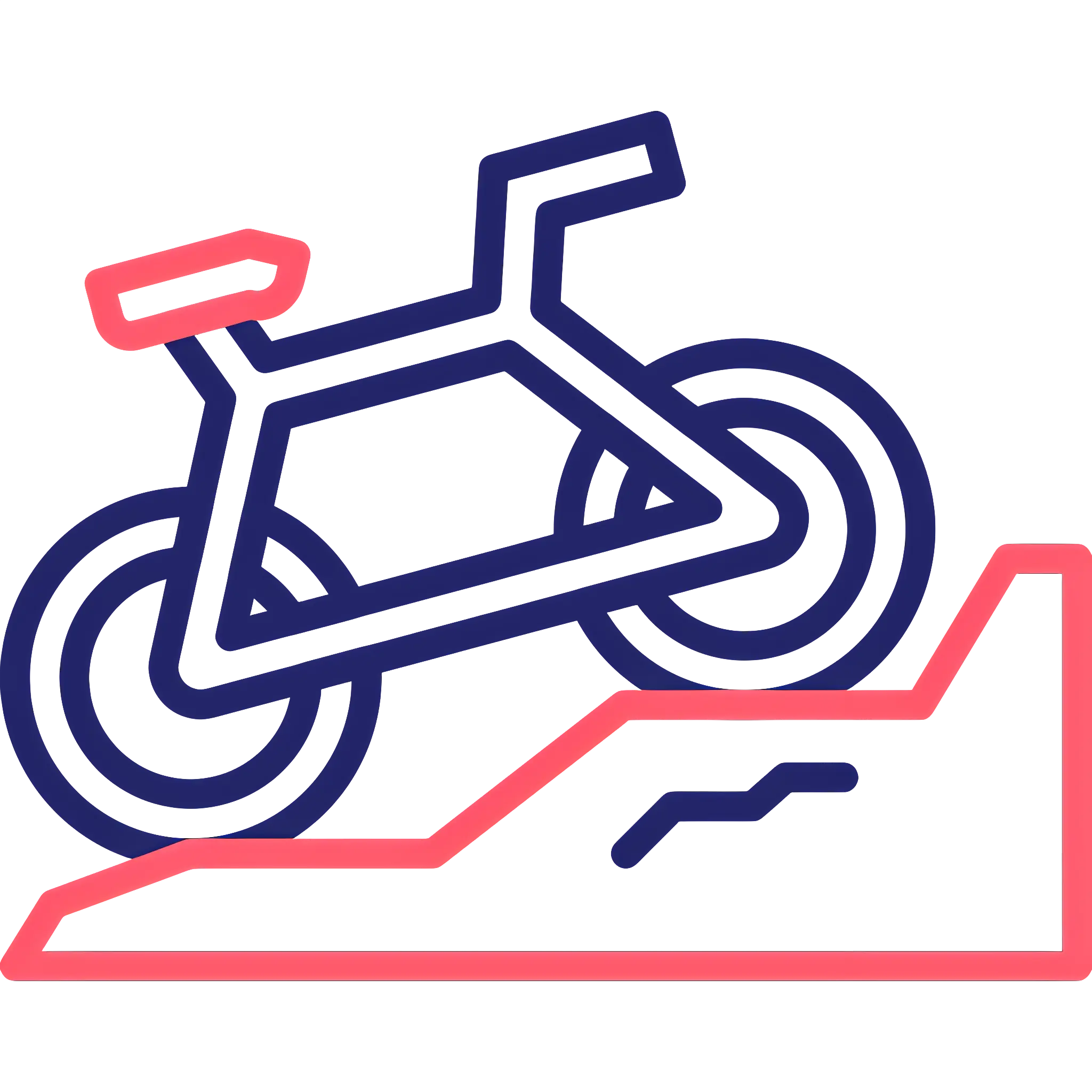 Bicycle on Ramp Icon