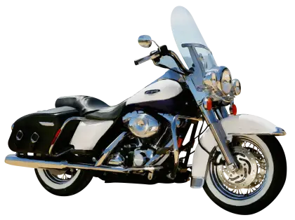 Black and white classic motorcycle