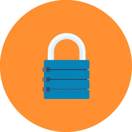 Blue Padlock Security Icon