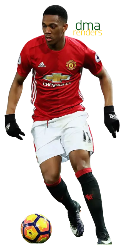 Soccer Player in Red Jersey