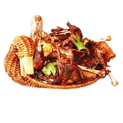 Roasted Meat in a Basket