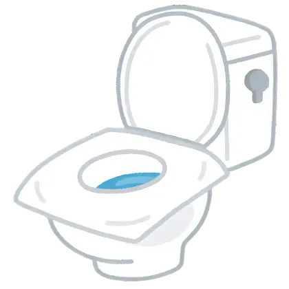 White Toilet with Open Lid Illustration