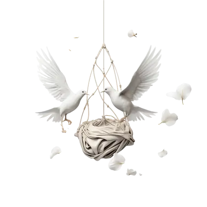 Doves with Nest