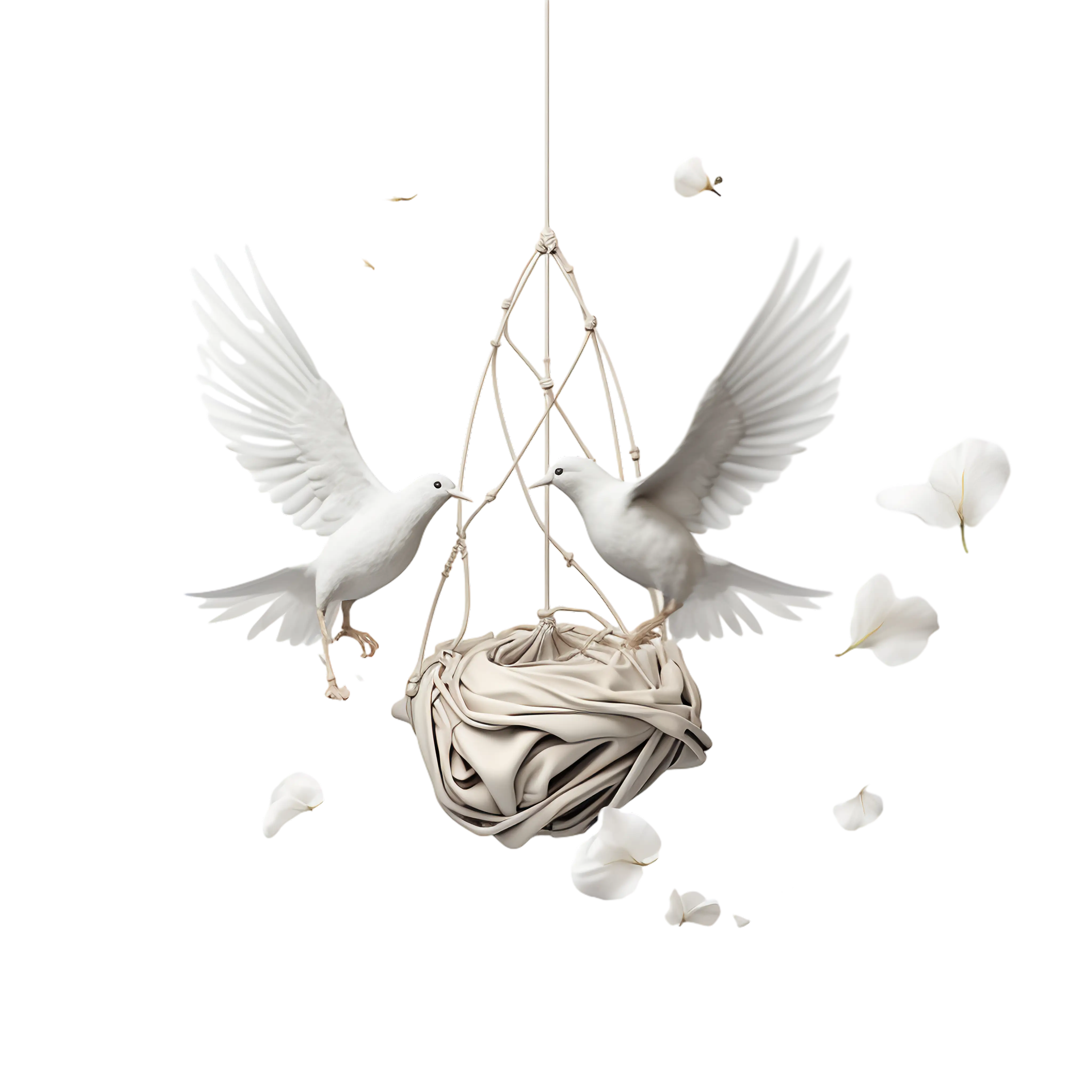 Doves with Nest