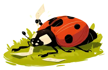 Ladybug Collecting Money