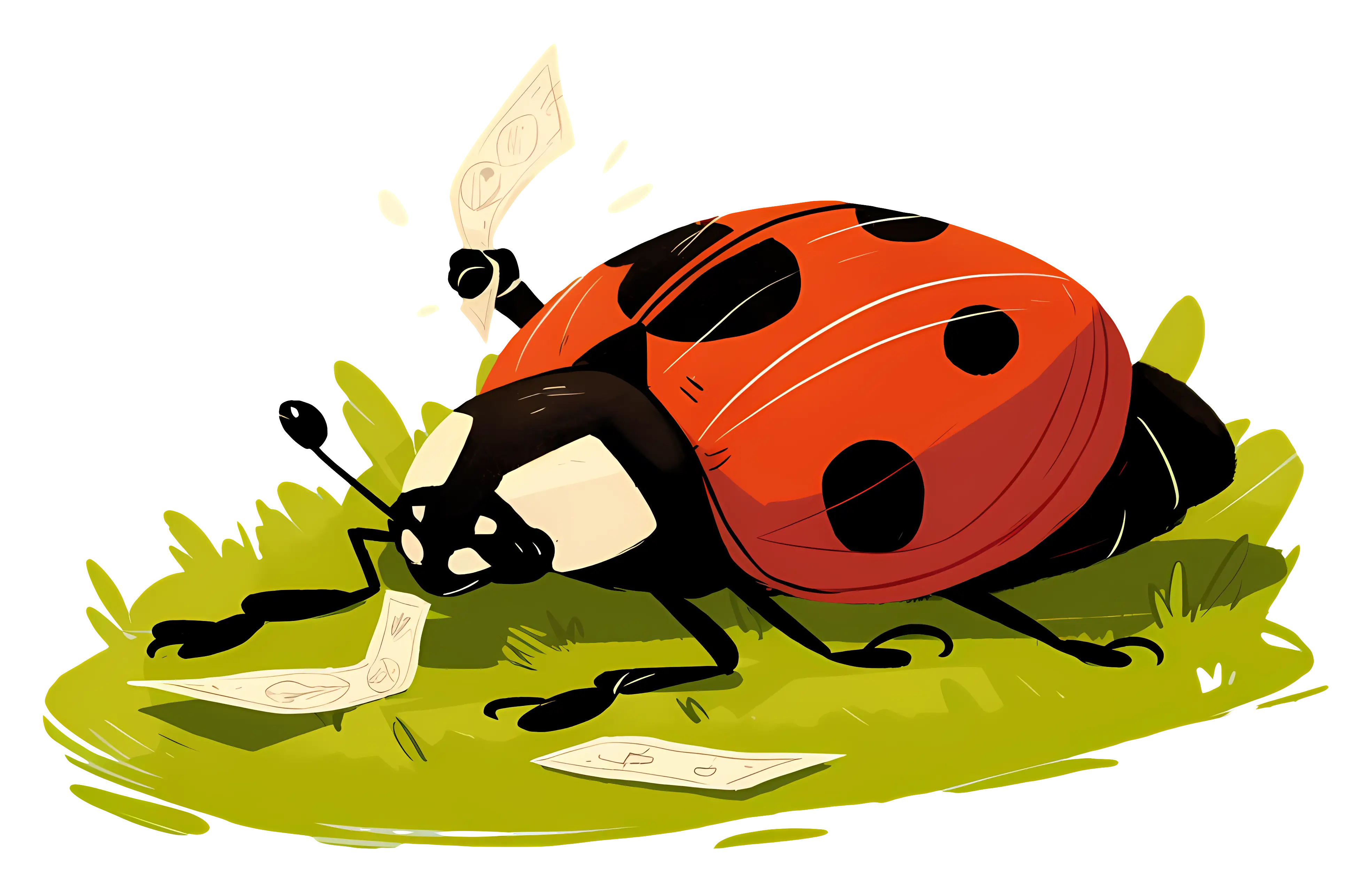 Ladybug Collecting Money
