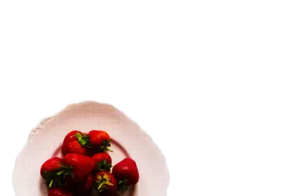 Plate of Fresh Strawberries