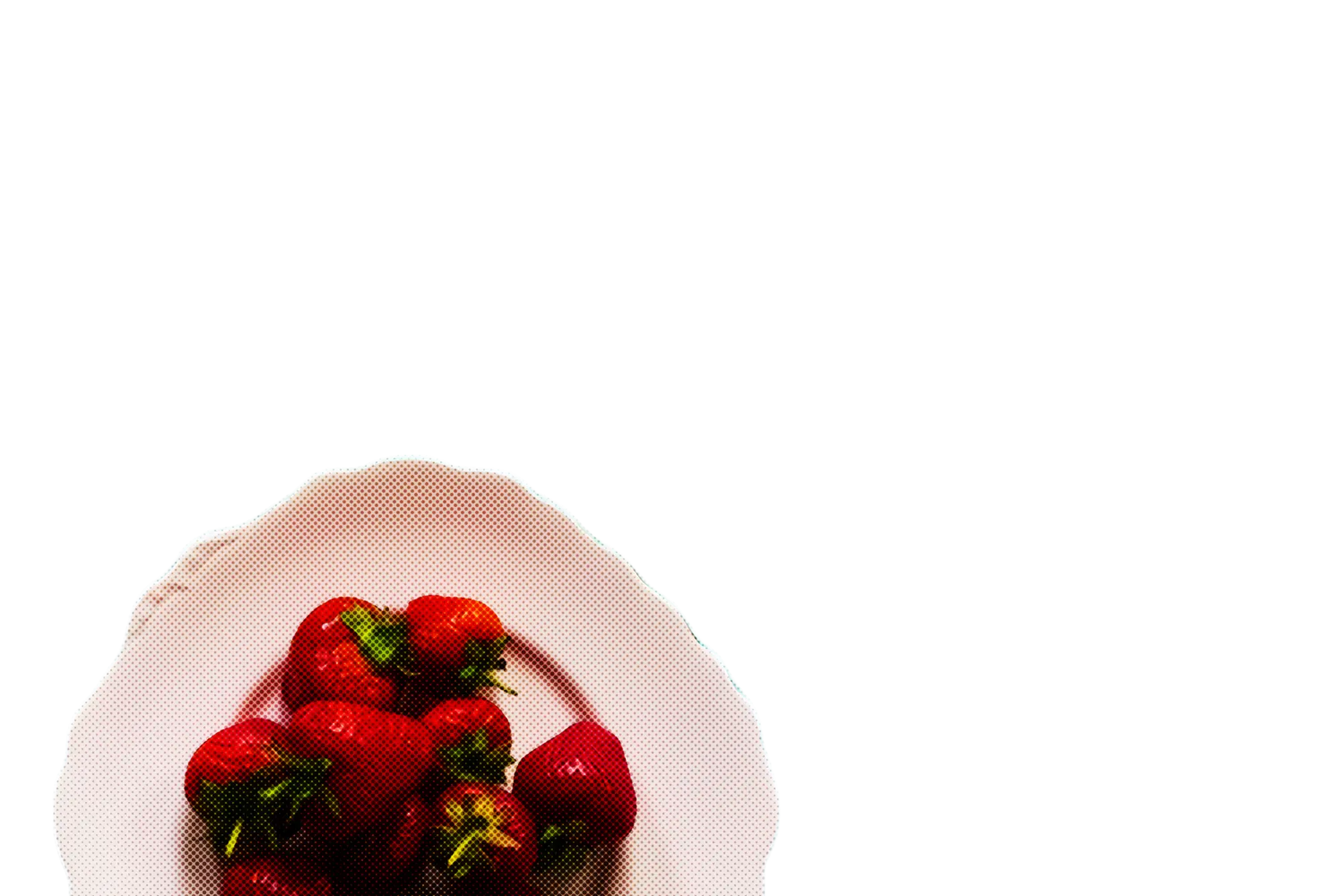 Plate of Fresh Strawberries