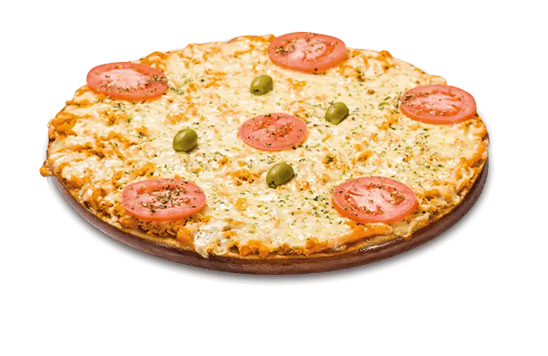 Cheese Pizza with Tomatoes and Olives