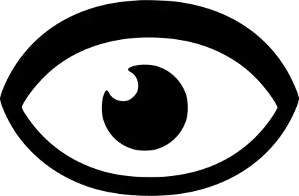 Minimalistic Black Eye Icon Design