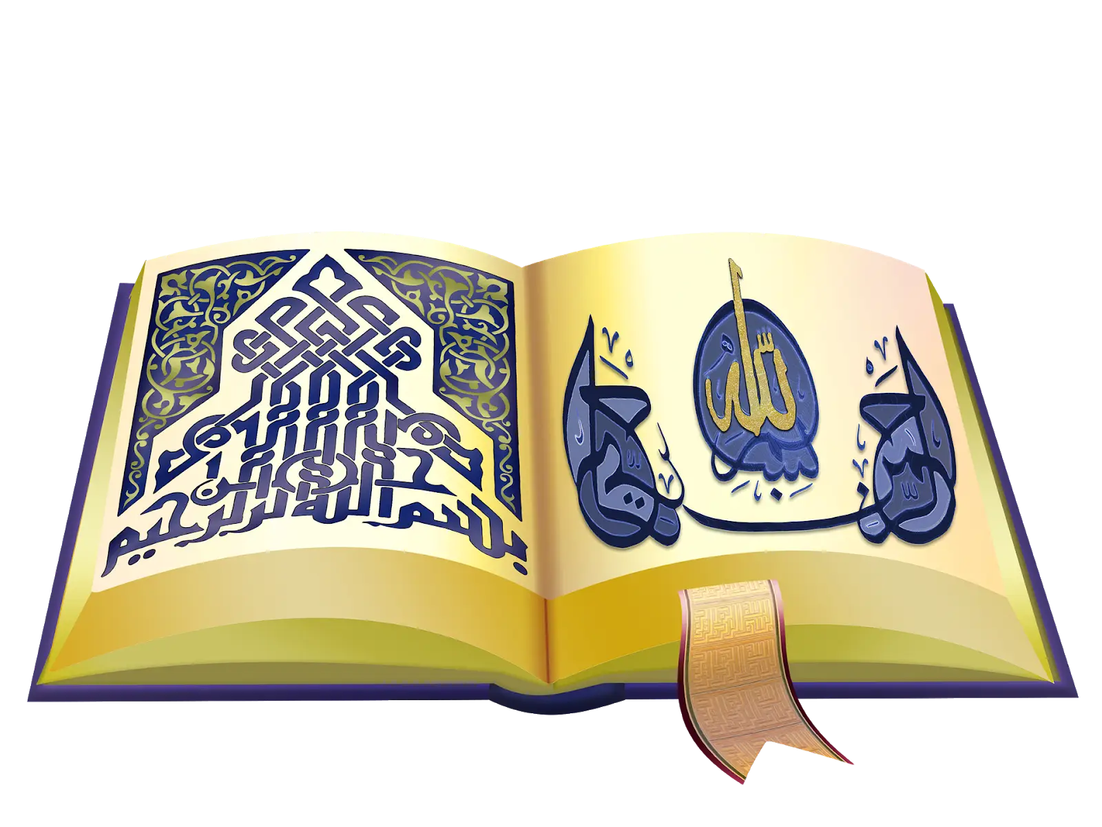 Open Book with Arabic Calligraphy