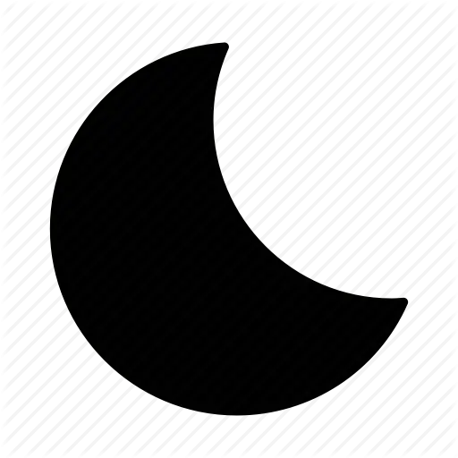 Black Crescent Moon Symbol