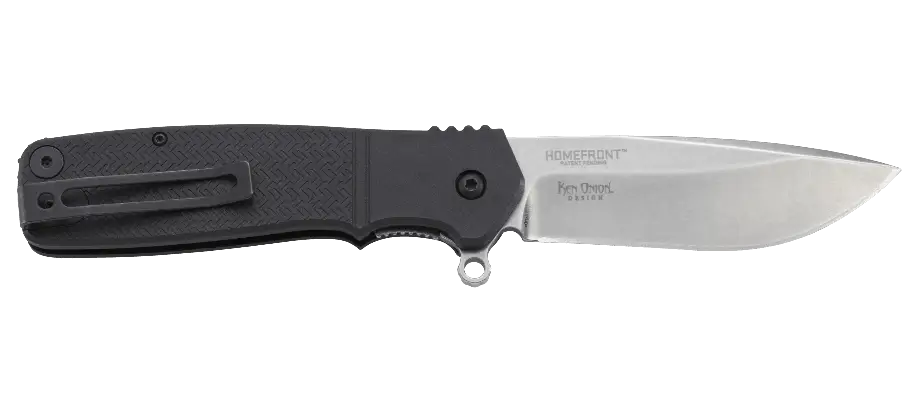 Black Handle Folding Knife with Silver Blade