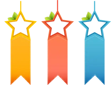 Colorful Star Ribbons