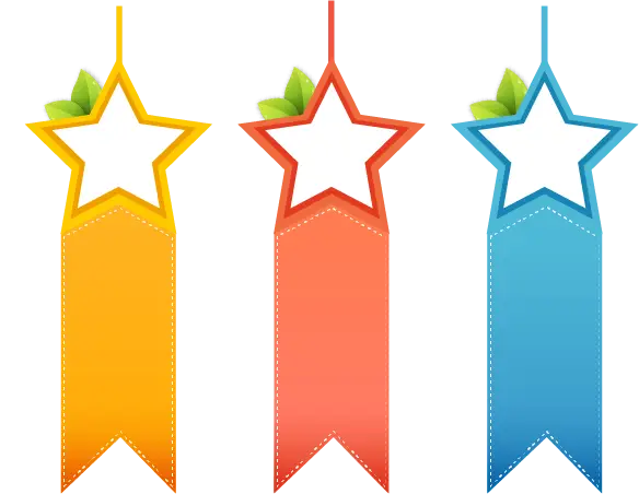 Colorful Star Ribbons