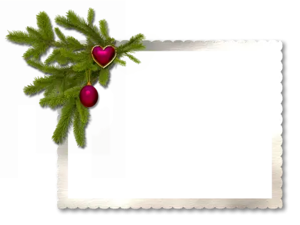Christmas Themed Frame with Ornaments