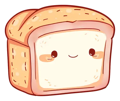 Cute Cartoon Bread Loaf