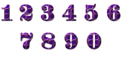Purple Numbers Design