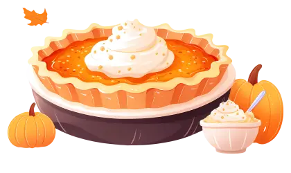 Delicious Pumpkin Pie with Whipped Cream
