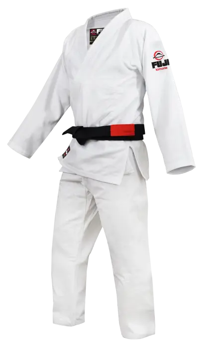 White Martial Arts Gi with Black Belt