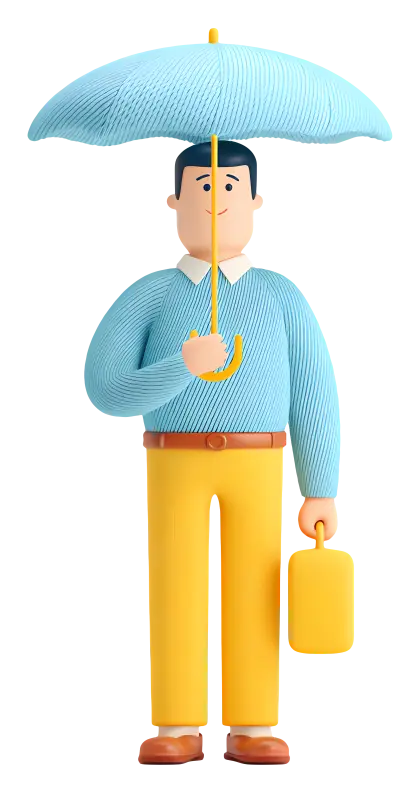 Man Holding Umbrella