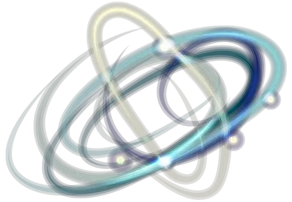 Colorful Swirling Energy Orbits Abstract Design