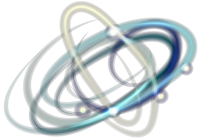 Colorful Swirling Energy Orbits Abstract Design