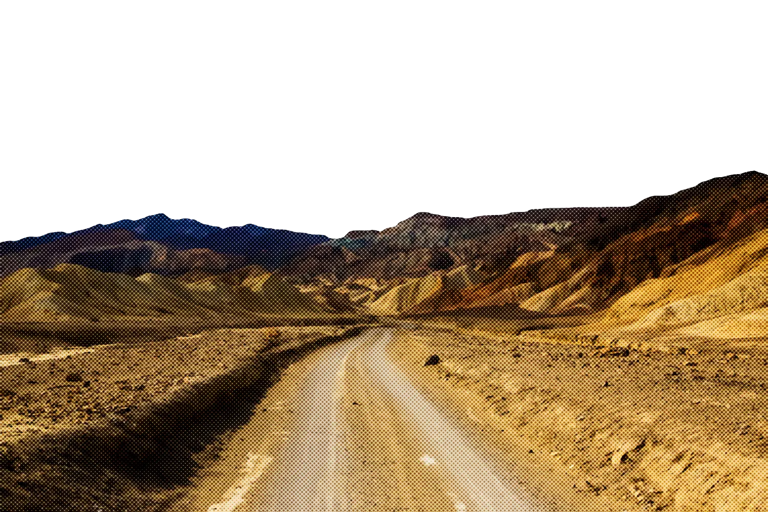 Desert Landscape with Road Illustration